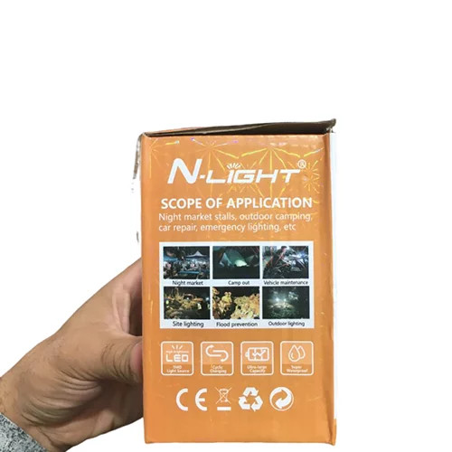 لامپ شارژی خورشیدی 300 وات N.LIGHT مدل Q106T کیفیت عالی