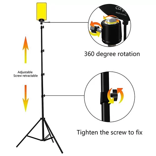 پروژکتور لنسری سه پایه دار کمپینگ CONPEX مدل FR-21 COB/RF حرفه ای