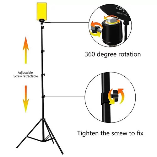 پروژکتور لنسری سه پایه دار کمپینگ CONPEX مدل FR-21 COB/RF حرفه ای