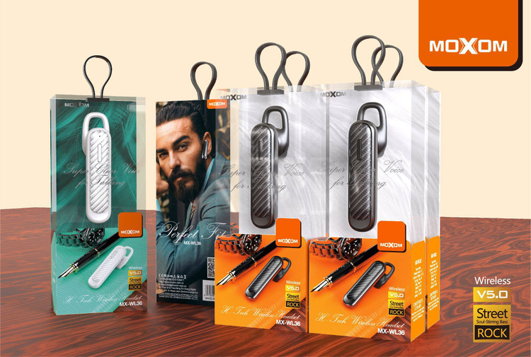 هدفون بلوتوثی تکگوش MOXOM مدل WL-36