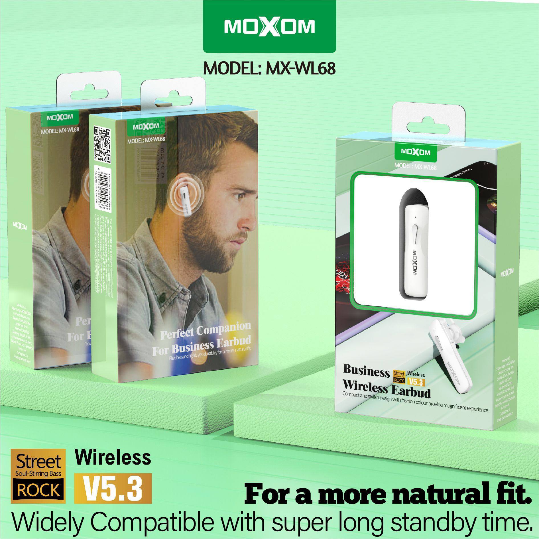 هدفون بلوتوثی MOXOM مدل WL-68