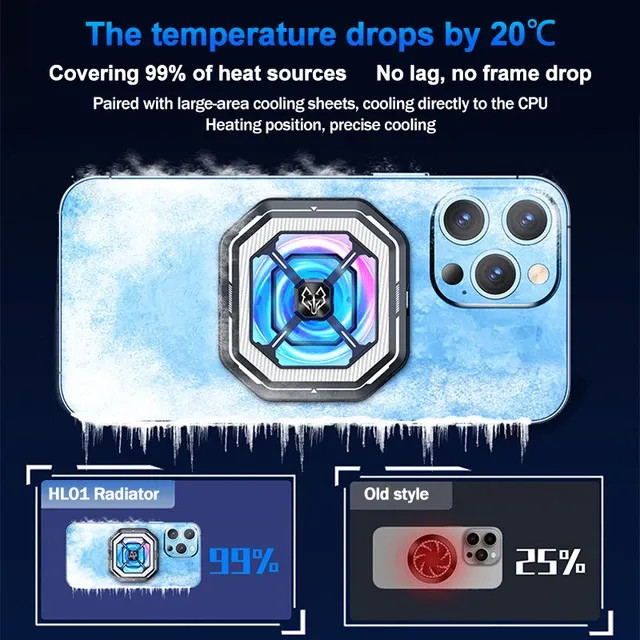 فن خنک کننده رادیاتوری موبایل مدل HL01 درجه یک