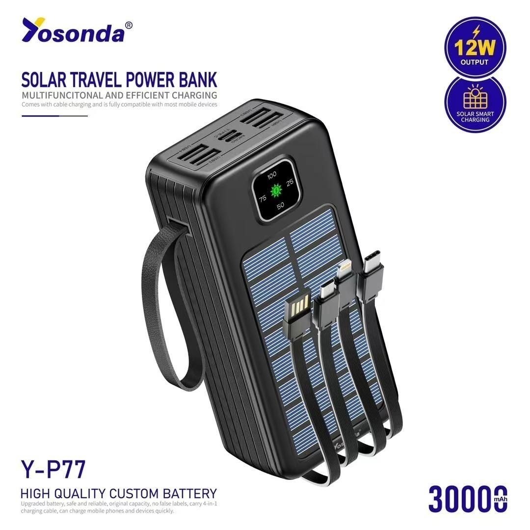 پاوربانک یوسوندا مدل Y-P77 30000mAh خورشیدی