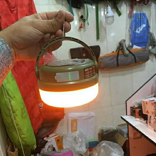 چراغ مسافرتی و طبیعتگردی مدل GZY-718، چراغ کمپینگ پاوربانکدار