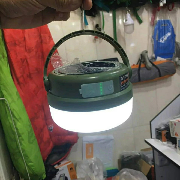 خرید چراغ کمپینگ شارژی GZY-718، چراغ سفری با خروجی پاوربانک