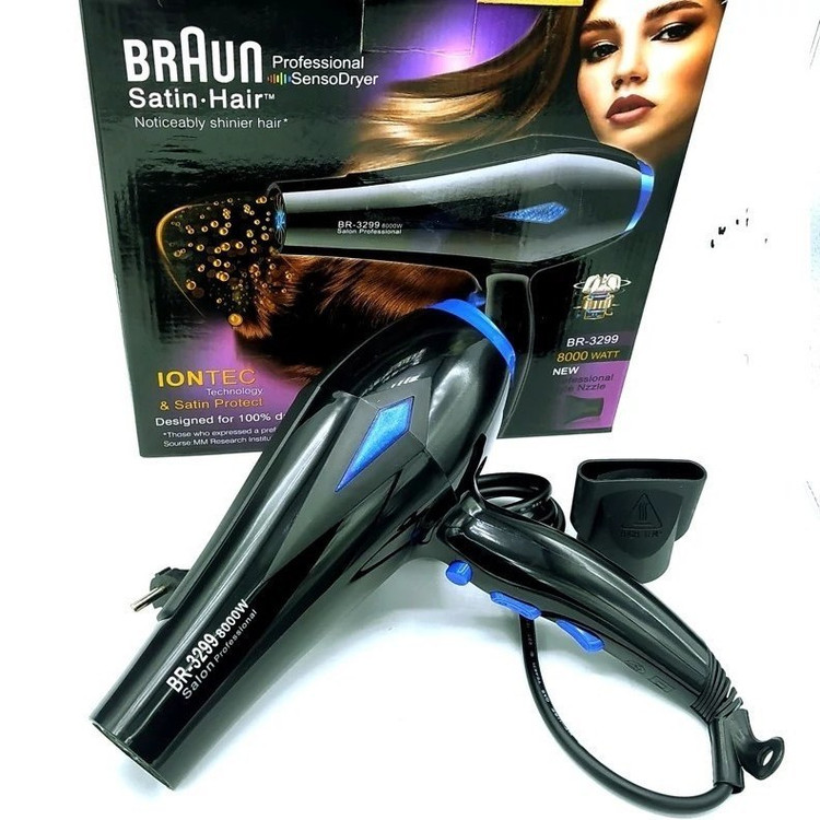 دستگاه خشککننده و حالتدهنده مو Braun BR3299 با توان درجشده ۸۰۰۰ وات