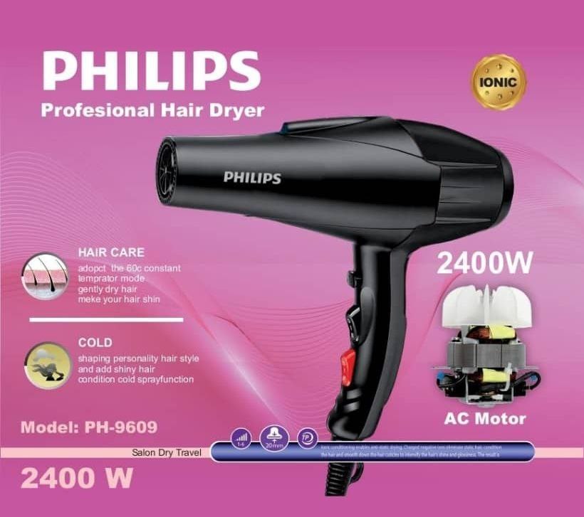 سشوار حرفه‌ای Philips مدل PH9609، مناسب حالت‌دهی و خشک‌کردن مو