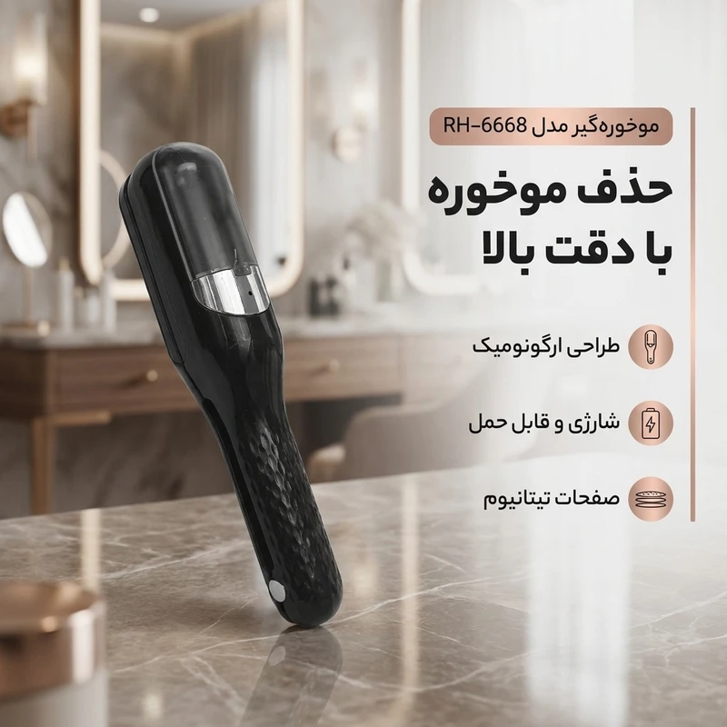 موخوره‌گیر برقی RH6668، ابزار مراقبت و مرتب‌سازی مو