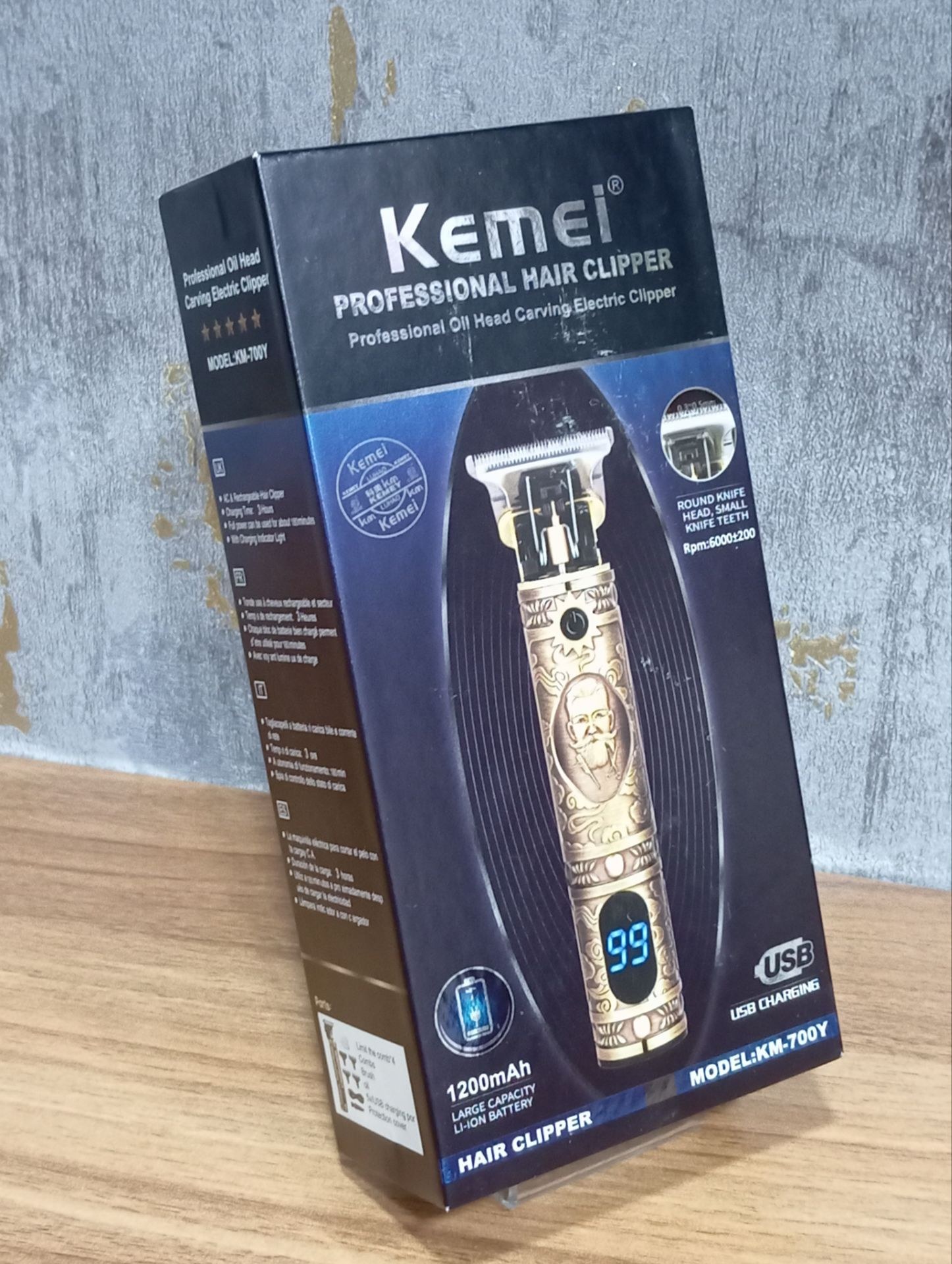 ماشین اصلاح صفر زن کیمی Kemei KM-700Y با تیغه کربن استیل