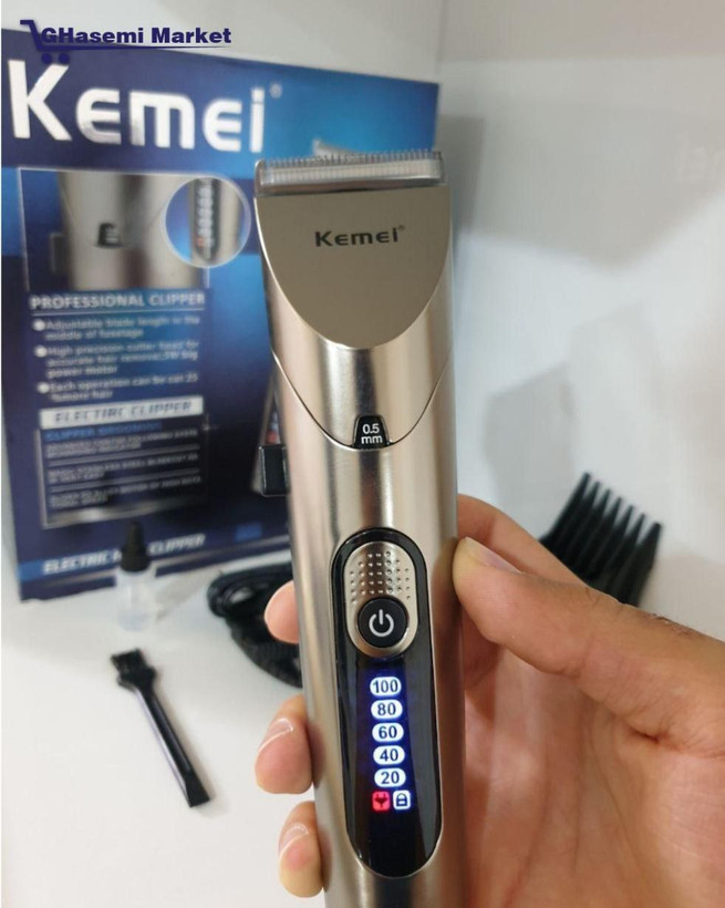 خرید ماشین اصلاح کیمی KM-1627، دستگاه پیرایش مو با تیغه استیل ضدزنگ