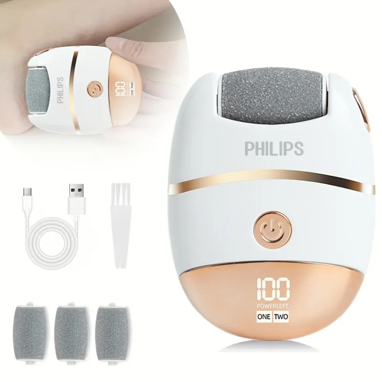 ابزار پدیکور فیلیپس PHILIPS PROFESSIONAL NETHERLANDS با سطح کریستالی برای برداشتن پوستهای مرده پا