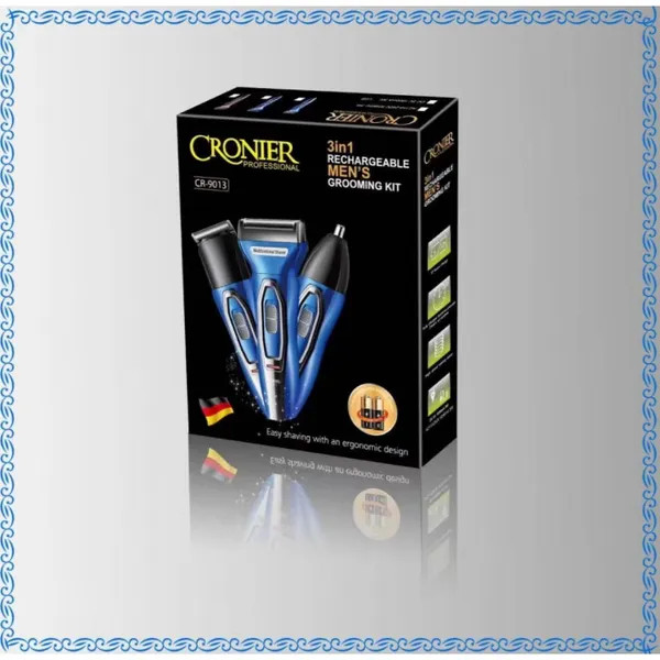 ست اصلاح سهکاره کرونیر CR-9013 برای ریش، بینی و گوش