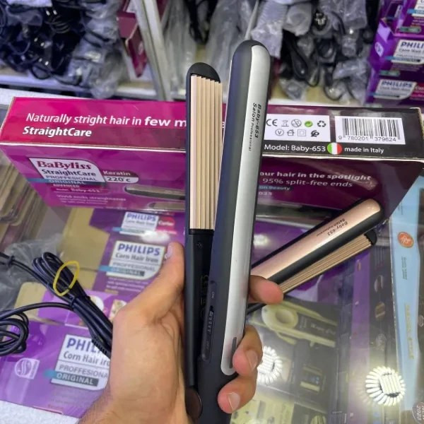 دستگاه صافکننده مو BABYLISS مدل BABY653 با صفحه سرامیکی
