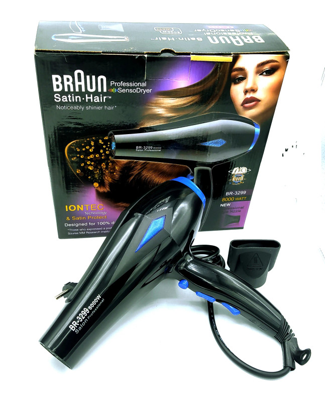 سشوار حرفهای BRAUN مدل 3299 برای خشک کردن و حالت دادن مو