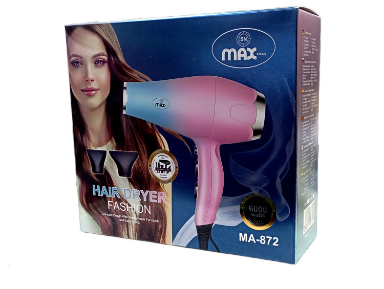 سشوار حرفهای مکس MAX با موتور سنگین و قابلیت باد سرد