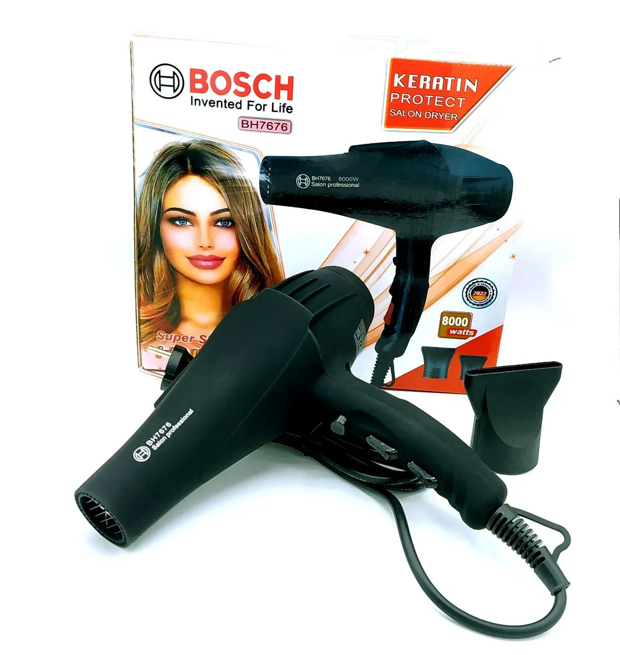 سشوار حرفه‌ای بوش BOSCH SALON PROFESSIONAL با بدنه مخملی