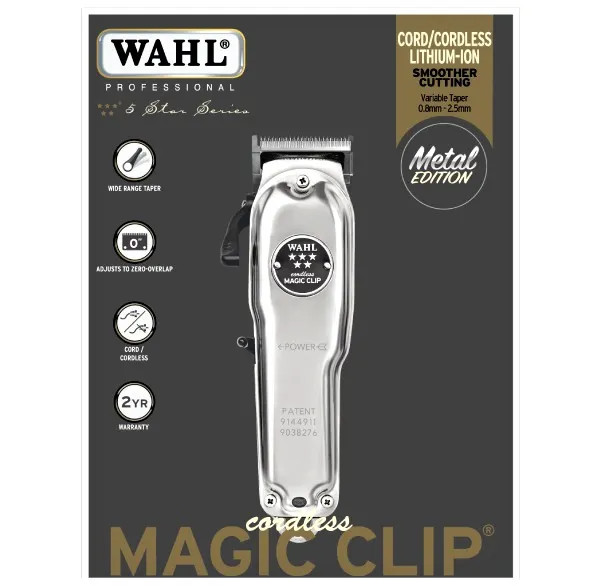 ماشین اصلاح سر و صورت وال مجیک کلیپ متال بیسیم WAHL MAGIC CLIP CORDLESS METAL