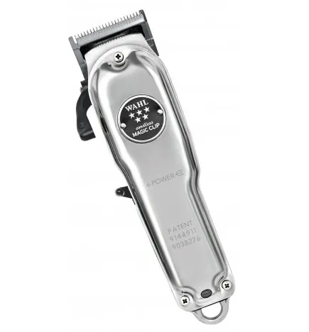 ماشین اصلاح WAHL MAGIC CLIP CORDLESS METAL با اهرم تنظیم طول برش، مناسب کوتاهی مو و محوسازی تدریجی