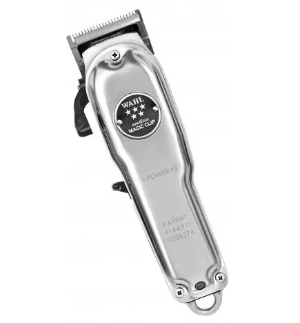 ماشین اصلاح WAHL MAGIC CLIP CORDLESS METAL با اهرم تنظیم طول برش، مناسب کوتاهی مو و محوسازی تدریجی