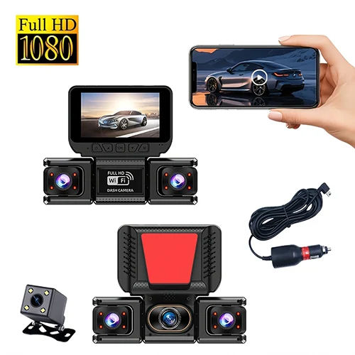 دوربین داشبورد خودرو چهار دوربینه با اتصال Wi-Fi و ضبط تصاویر Full HD