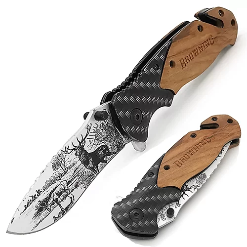 چاقوی جیبی تاشو Browning X50-3D با طراحی مناسب سفر و کمپینگ