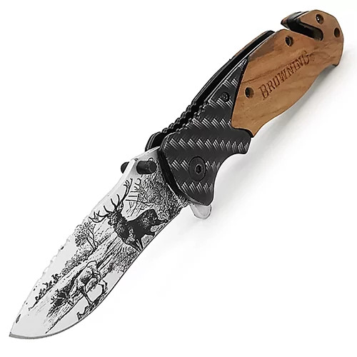 چاقوی جیبی تاشو Browning X50-3D با طراحی مناسب سفر و کمپینگ