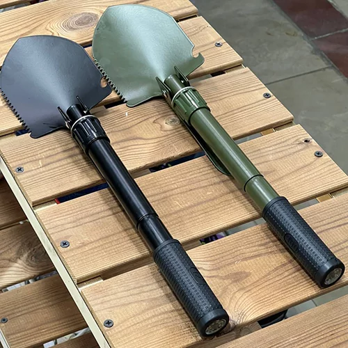 بیلچه تاشو چندکاره کمپینگ ۵ کاره مناسب سفر و طبیعت‌گردی
