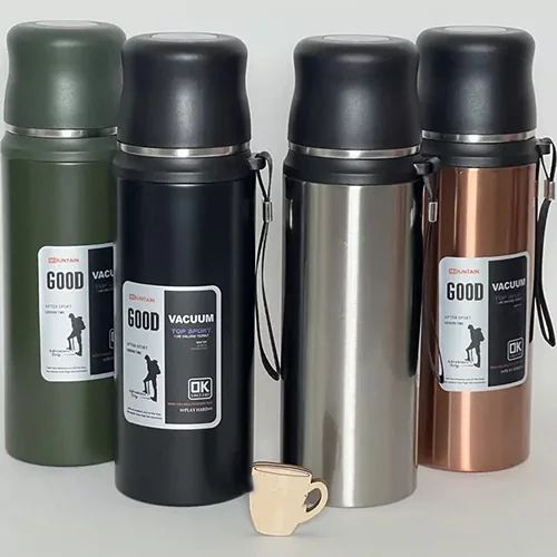 فلاسک سفری GOOD MOUNTAIN با ظرفیت ۸۰۰ میلی‌لیتر، بدنه استیل ۳۰۴ و عایق دوجداره