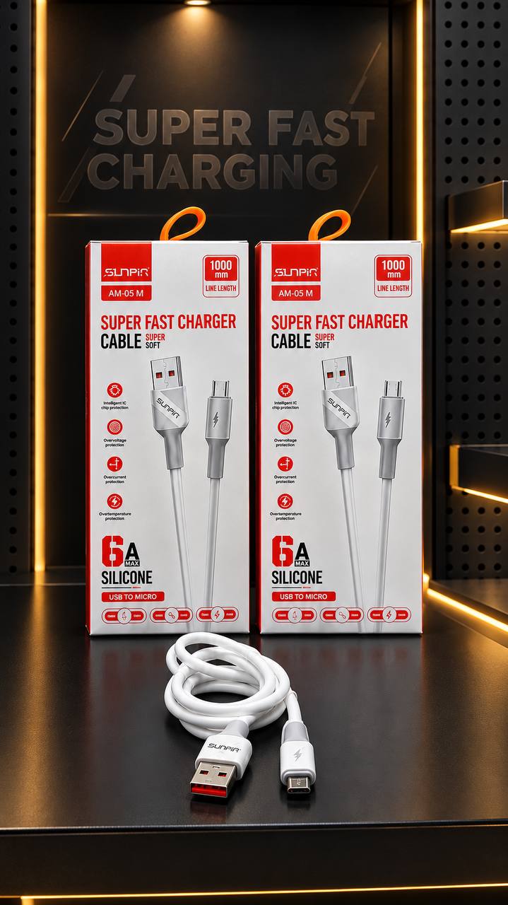 کابل شارژ سریع میکرو AM-05M مناسب گوشی‌های اندرویدی