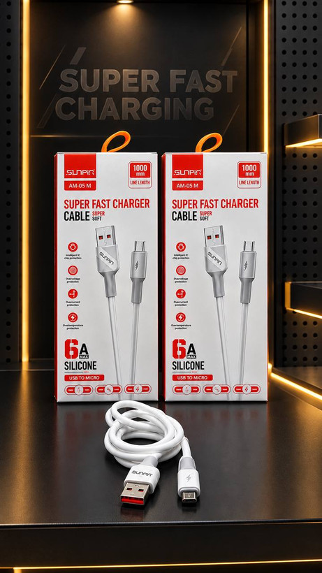 کابل شارژر اندرویدی AM-05M با کانکتور Micro USB