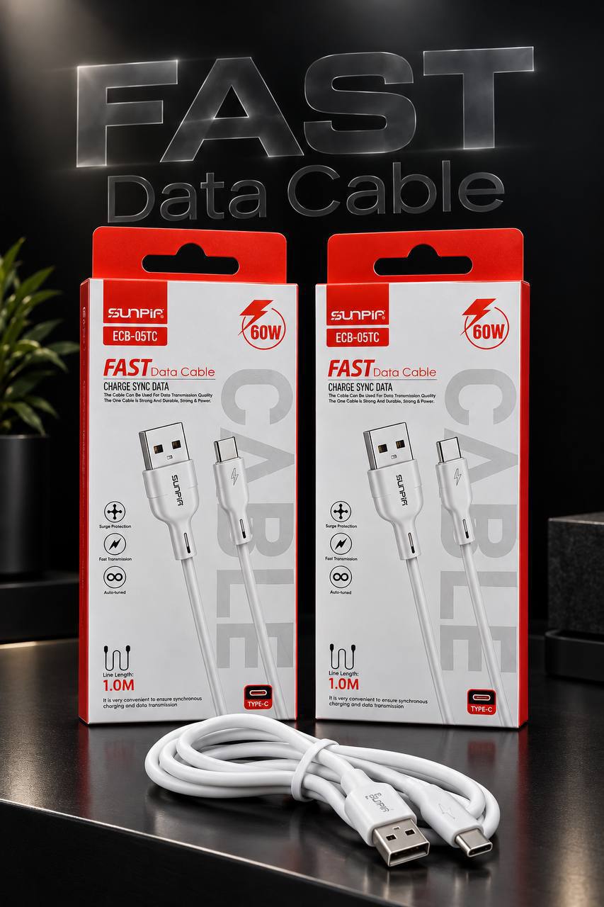 کابل USB به Type-C مدل ECB-05TC برای شارژ و انتقال فایل