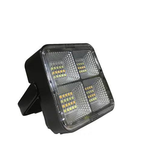پروژکتور LED شارژی D05 با پنل خورشیدی، درگاه USB Type-C و خروجی USB پاوربانک
