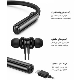 هدفون گردنی بلوتوثی بیسیم مناسب موسیقی و مکالمه