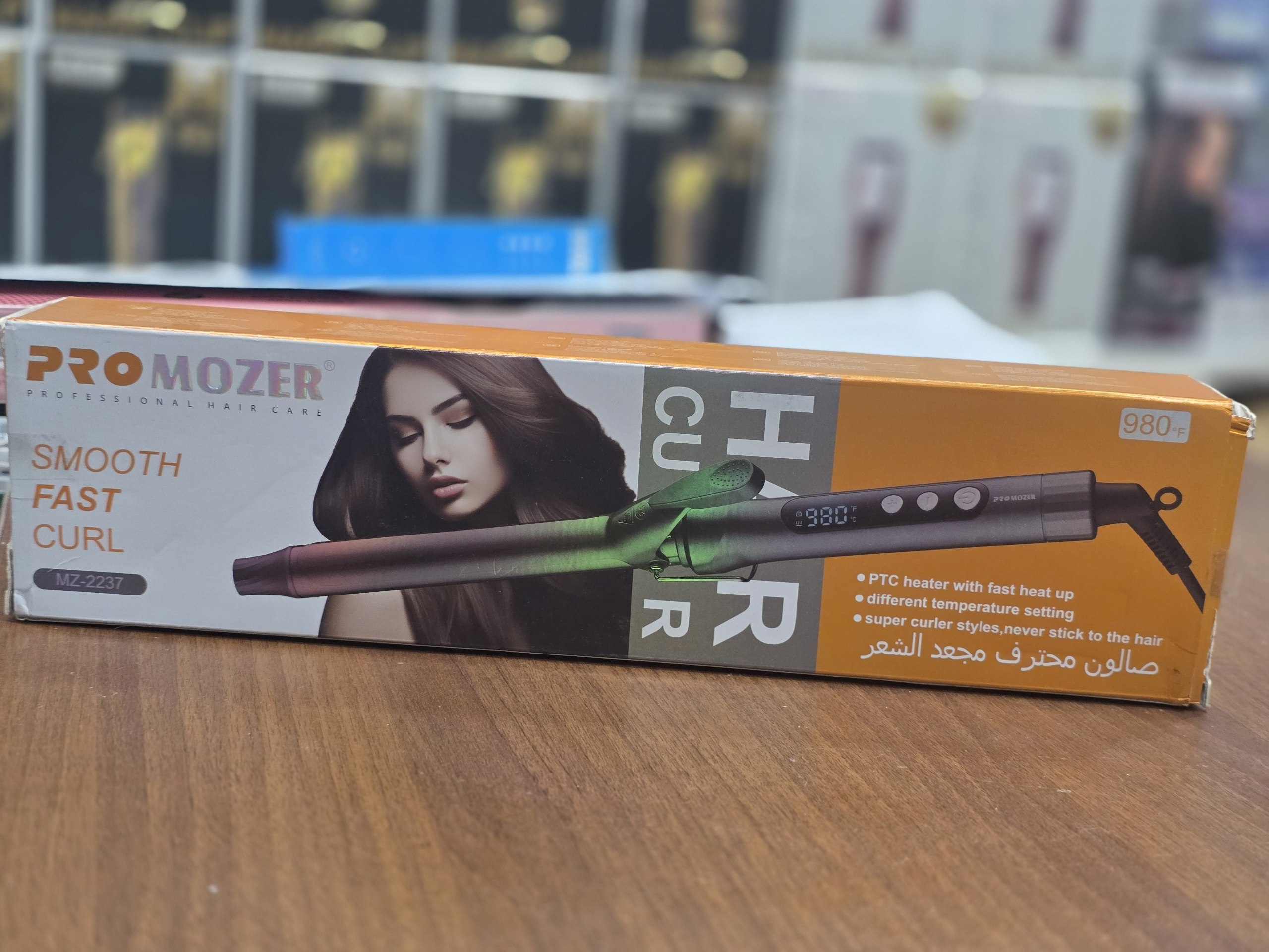 دستگاه فرکننده مو PROMOZER MZ-2237 با قطر میله ۲۵ میلی‌متر برای ایجاد فرهای کلاسیک