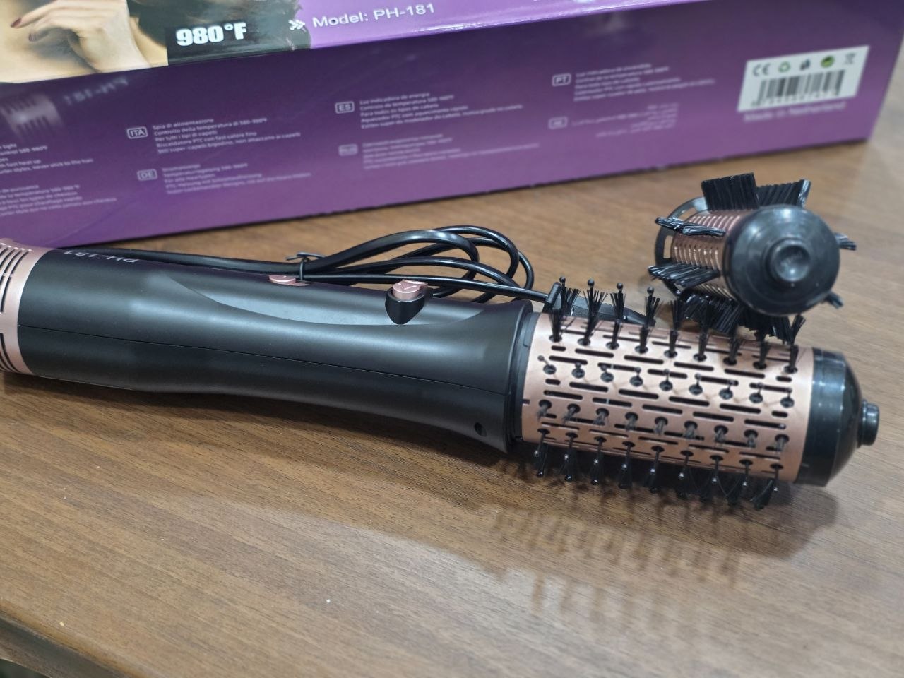 سشوار چرخشی PH-181 با برس حالت‌دهنده برای صاف‌کردن و فرم‌دهی مو