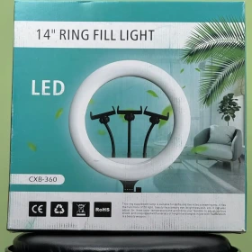 رینگ لایت LED عکاسی و تولید محتوا با پایه و نگهدارنده گوشی