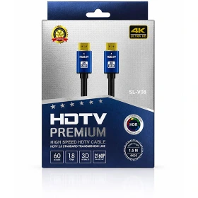 کابل HDMI مدل SL-V08 طول ۳ متر برای اتصال تلویزیون و لپ‌تاپ