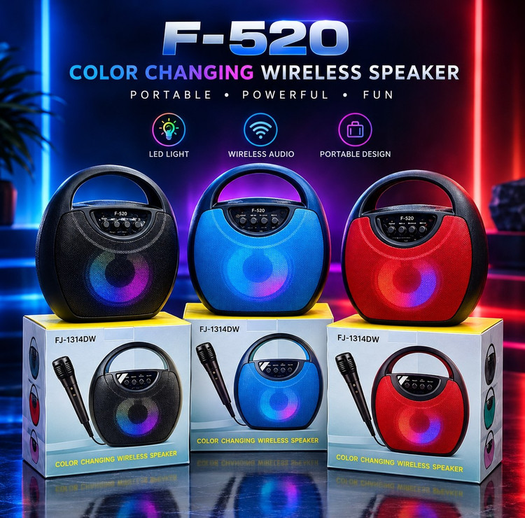اسپیکر چمدانی FJ-1314DW با طراحی قابل حمل برای پخش موسیقی و استفاده در دورهمیها